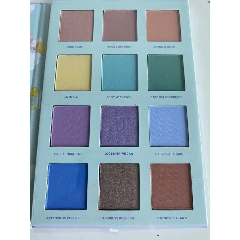 Care Bears 12 Eyeshadow‎ Palette Pastel Makeup Rainbow Shimmer Matte With Mirror